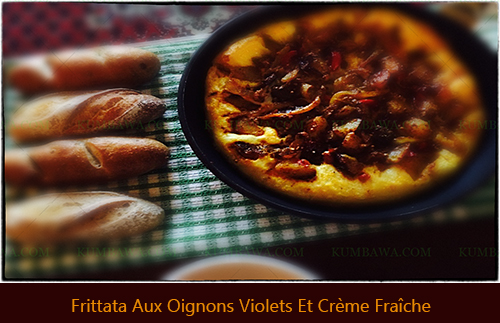 Fritata Aux Oignons Violets Et Crème Fraîchethb